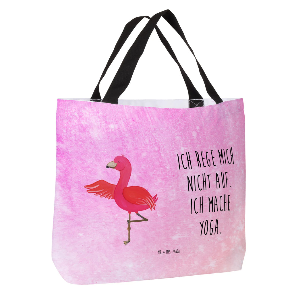 Shopper flamingo yoga Einkaufsbeutel, Einkaufstasche, Schulbeutel, Freizeittasche, Strandtasche, Schultasche, Tasche, Tragebeutel, Beutel, Shopper, Alltagstasche, Flamingo, Achtsamkeit, Vogel, Entspannung, Namaste, Aufregen, Yoga, Ärger, Yoga-Übung, Tiefenentspannung