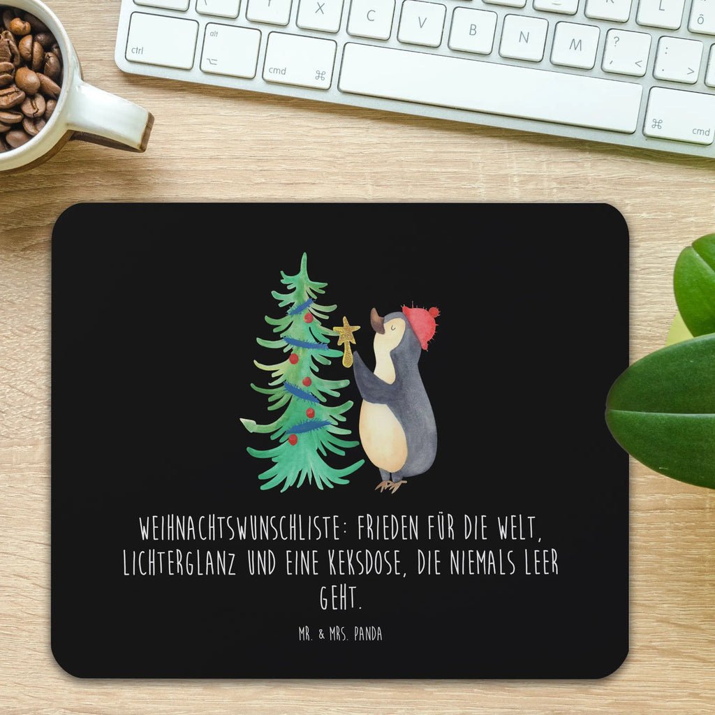 Podkładka pod mysz Pingwin choinka Mausunterlage, Arbeitszimmer, Büroausstattung, Computer zubehör, Einzigartiges Mauspad, Designer Mauspad, Mousepad, Mauspad, Mauspad Büro, PC Zubehör, Winter, Weihnachten, Weihnachtsdeko, Nikolaus, Advent, Heiligabend, Wintermotiv, Pinguin