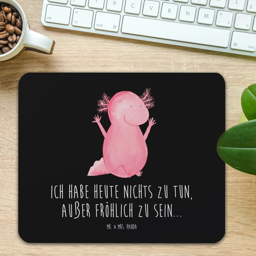 Mouse mat axolotl Hooray mousepad, Student, Study, Motif, PC, Gift, Mouse, saying, Work, fun, Pad, Mouse Pad, Office, Print, Axolotl, Axelotl, marine animals, Mexican walking fish, salamander, satisfaction, joy, axolot, amphibian, motivation, axolotl, cheerful, tail