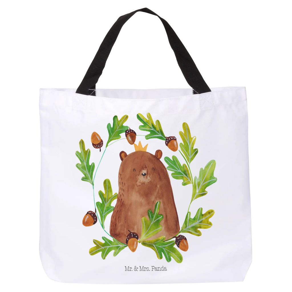 Shopper Bär König XXL Tasche, Schultertasche, Tragebeutel, Shopper, Ausflug, Freizeittasche, Beutel, Tüte, XL, Schultasche, Strandtasche, Alltagstasche, Schulbeutel, Einkaufsbeutel, Einkaufstasche, Stofftasche, Teddy, Bär, Teddybär, Bester Vater, Papa, Papi, Bester Papa, Daddy, Weltbester Papa, Vatertag, Dad, Papa Bär, Vater