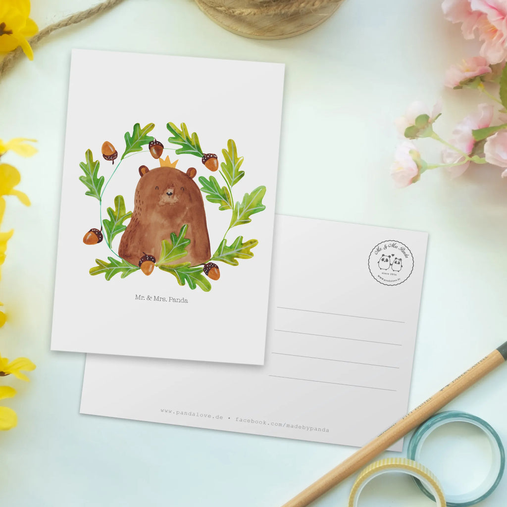 Pocztówka Niedźwiedź król Fotokarte, einzelkarte, Motivkarte, Ansichtskarten, Postkarte, Kunstkarten, bildkarte, Postkarten, kunstkarte, Grußkarte, Designkarte, spruchkarte, Ansichtskarte, Teddy, Teddybär, Bär, Vater, Bester Papa, Papi, Dad, Papa, Weltbester Papa, Vatertag, Papa Bär, Bester Vater, Daddy