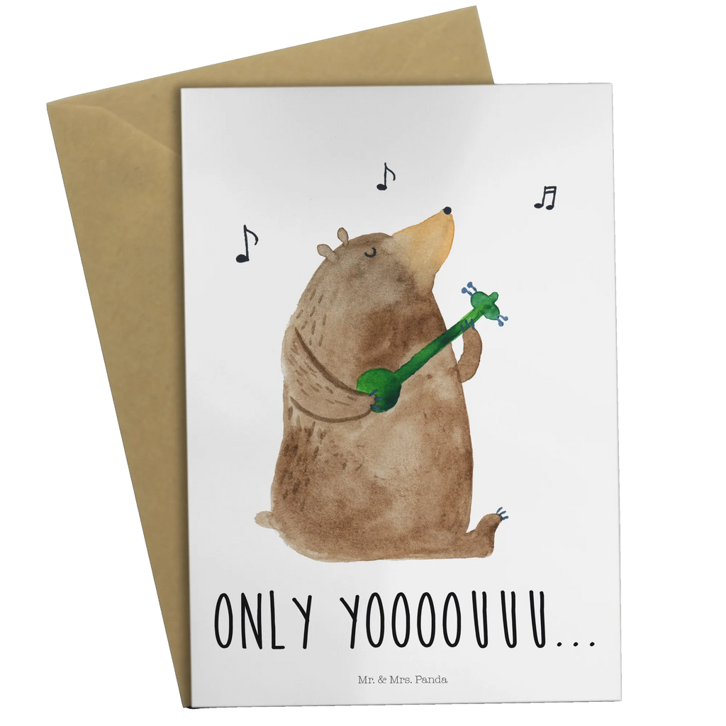 Greetings card bear guitar Geburtstagskarte, Glückwunschkarte, Klappkarte, Karte, Einladungskarte, Hochzeitskarte, Ansichtskarten, Grußkarte, Bär, Teddy, Teddybär