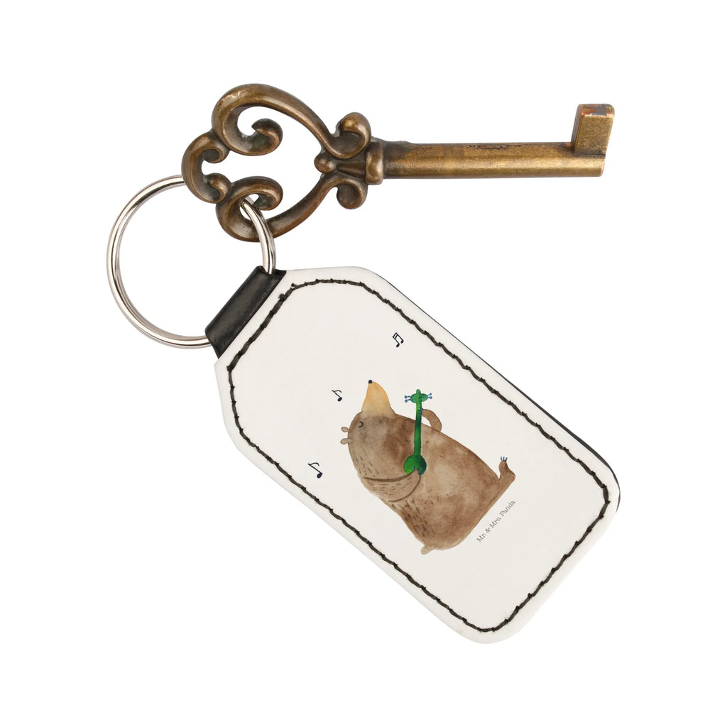 Rectangular key ring bear guitar pendant, keychain, lucky charm, key ring, bag pendant, bear, teddy, teddy bear, cuddly toy