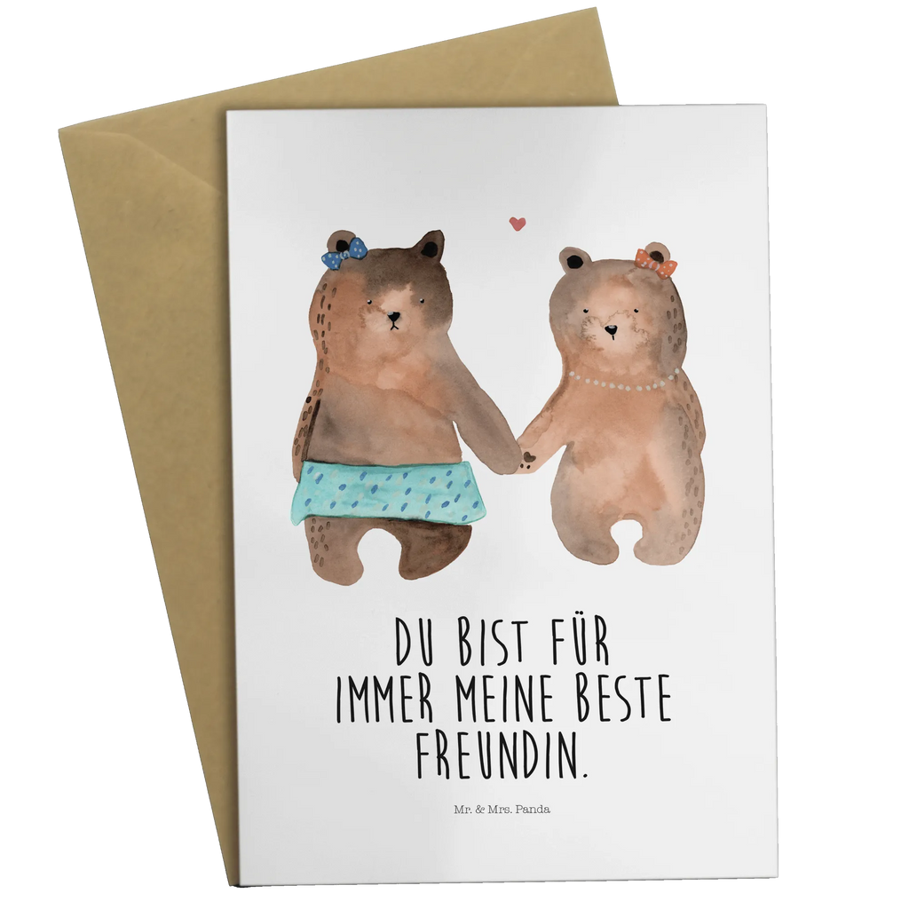 Greetings card bear Girlfriend greeting card, invitation card, folding card, wedding card, birthday card, bear, teddy, teddy bear, cuddly toy, bear girlfriend best friend love proof of love loves buddy buddy