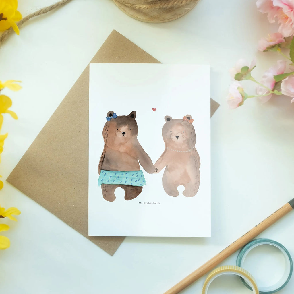 Greetings card bear Girlfriend greeting card, invitation card, folding card, wedding card, birthday card, bear, teddy, teddy bear, cuddly toy, bear girlfriend best friend love proof of love loves buddy buddy