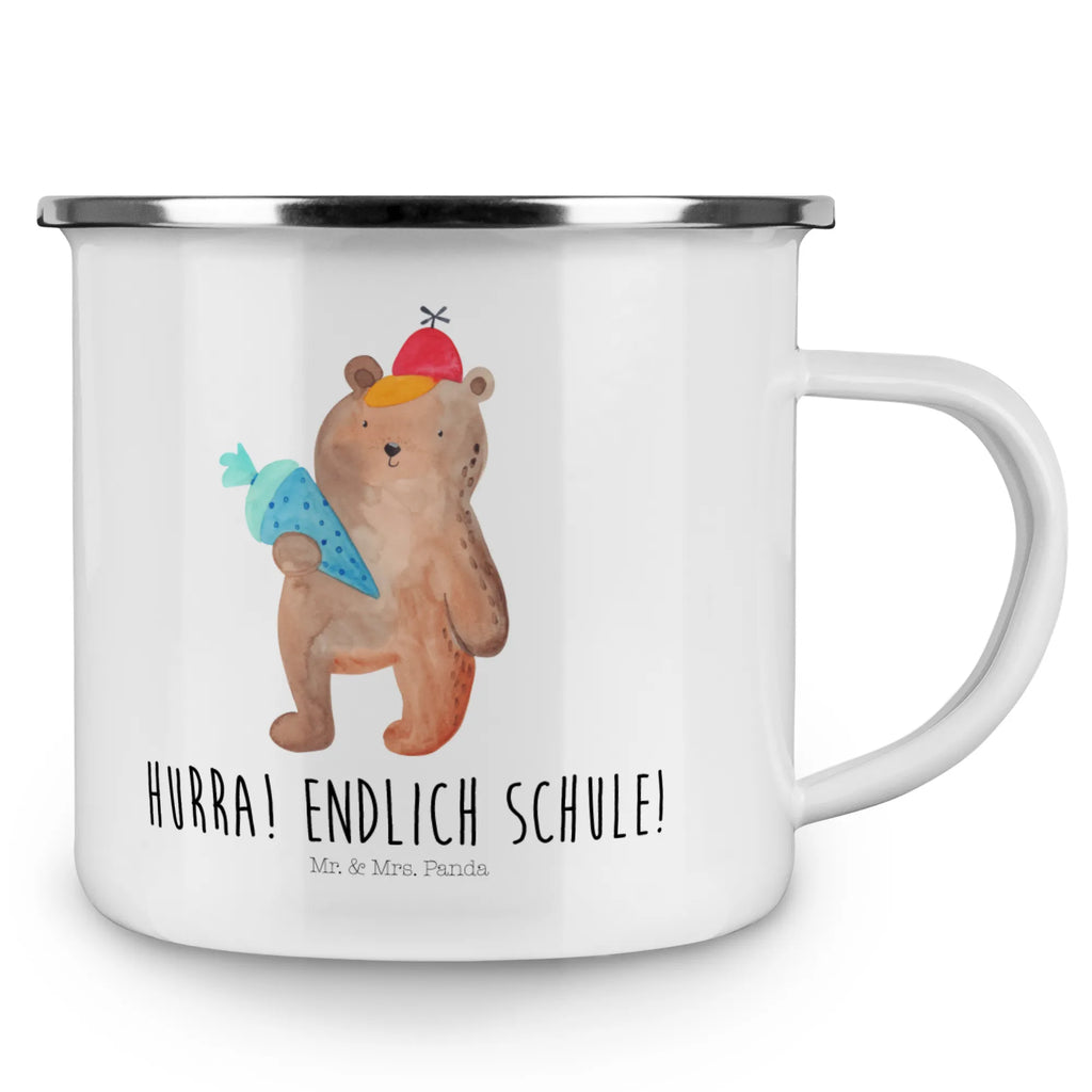 Kempingowy kubek emaliowany Niedźwiedź Torebka szkolna Niedźwiedź, Miś, Pluszowy miś