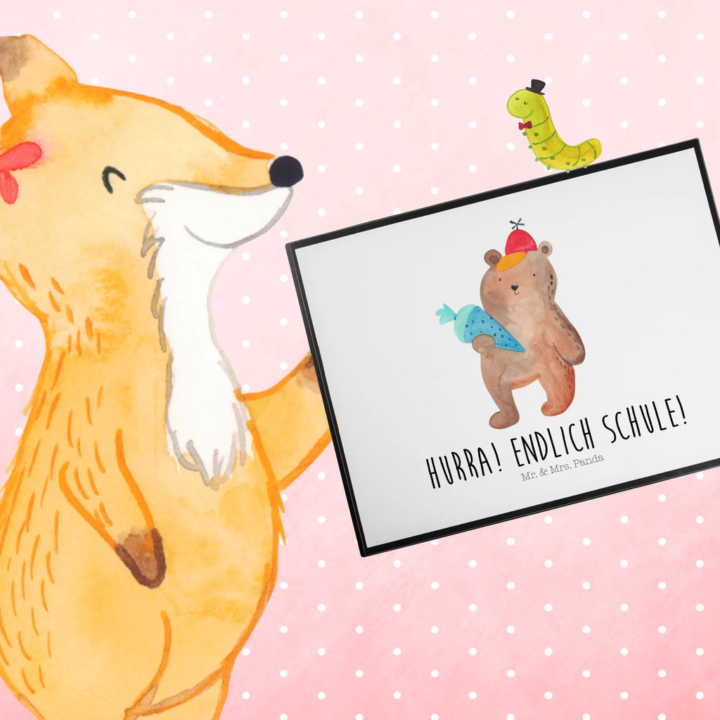 Desk pad bear School cone Schreibtisch Unterlagen, Büroartikel, Schreibtischauflage, Schreibunterlage, Bürobedarf, Schreibwaren, Schreibtischunterlage Groß, Bär, Teddy, Teddybär, Erster Schultag Geschenk, Schule Geschenk, Grundschule, Schultüte, Bär Motiv, Einschulung Geschenk, Schulanfang, Schulbeginn