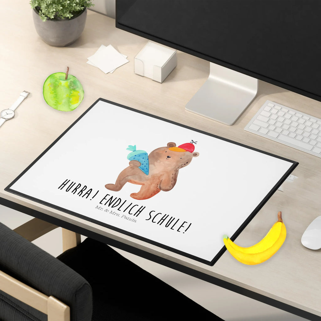 Desk pad bear School cone Schreibtisch Unterlagen, Büroartikel, Schreibtischauflage, Schreibunterlage, Bürobedarf, Schreibwaren, Schreibtischunterlage Groß, Bär, Teddy, Teddybär, Erster Schultag Geschenk, Schule Geschenk, Grundschule, Schultüte, Bär Motiv, Einschulung Geschenk, Schulanfang, Schulbeginn