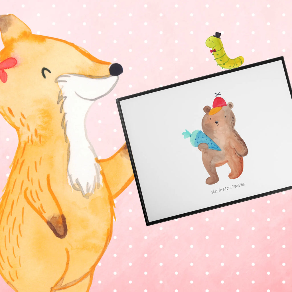 Desk pad bear School cone Schreibtisch Unterlagen, Büroartikel, Schreibtischauflage, Schreibunterlage, Bürobedarf, Schreibwaren, Schreibtischunterlage Groß, Bär, Teddy, Teddybär, Erster Schultag Geschenk, Schule Geschenk, Grundschule, Schultüte, Bär Motiv, Einschulung Geschenk, Schulanfang, Schulbeginn