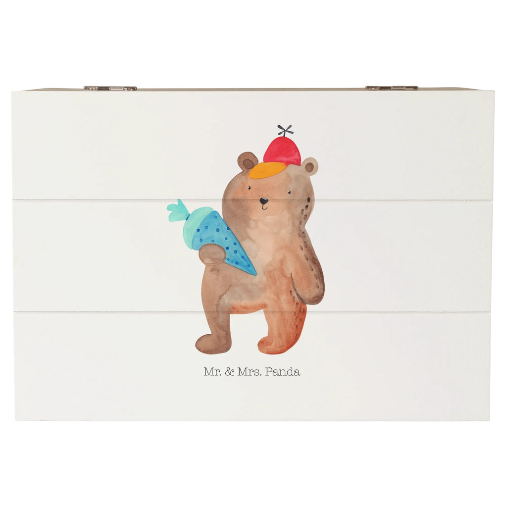 Wooden chest bear School cone Aufbewahrungsbox, Geschenkdose, Holzkiste, XXL, Schatzkiste, Erinnerungsbox, Schatulle, Geschenkbox, Dekokiste, Truhe, Erinnerungskiste, Kiste, Bär, Teddy, Teddybär, Bär Motiv, Einschulung Geschenk, Schulanfang, Schule Geschenk, Schulbeginn, Erster Schultag Geschenk, Grundschule, Schultüte
