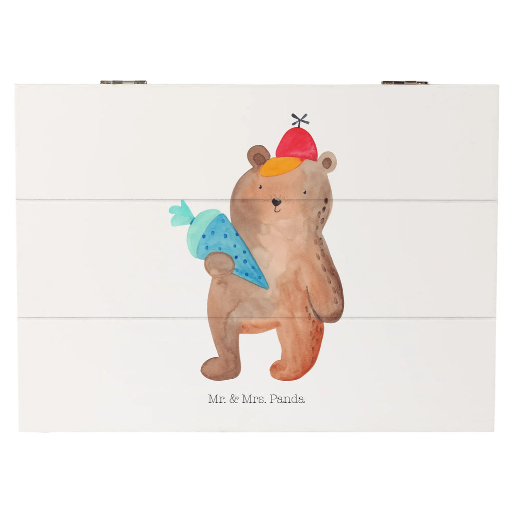 Wooden chest bear School cone Aufbewahrungsbox, Geschenkdose, Holzkiste, XXL, Schatzkiste, Erinnerungsbox, Schatulle, Geschenkbox, Dekokiste, Truhe, Erinnerungskiste, Kiste, Bär, Teddy, Teddybär, Bär Motiv, Einschulung Geschenk, Schulanfang, Schule Geschenk, Schulbeginn, Erster Schultag Geschenk, Grundschule, Schultüte