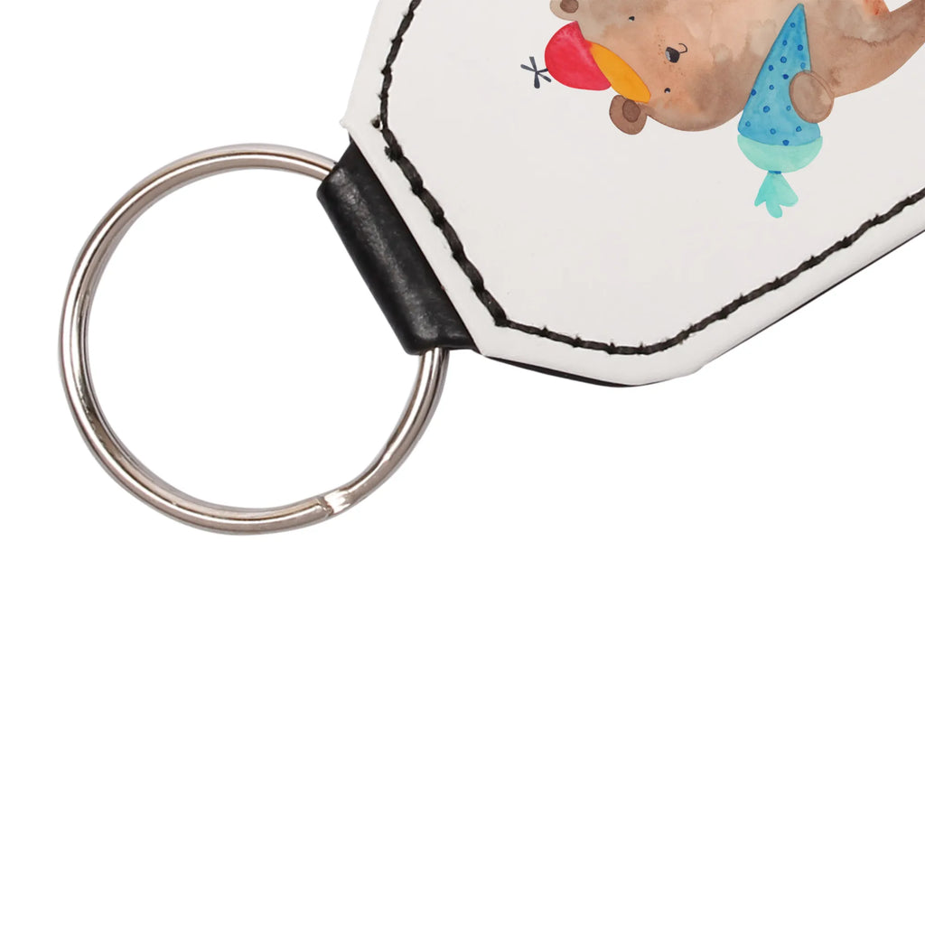 Rectangular key ring bear School cone keychain, lucky charm, bag pendant, key ring, pendant, bear, teddy, teddy bear, cuddly toy, Starting school, School bag, School gift, First day of school gift, Primary school, Bear motif, School enrolment gift