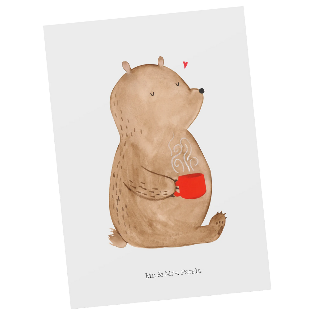 Pocztówka Niedźwiedź kawa einzelkarte, Designkarte, Motivkarte, Ansichtskarte, Kunstkarten, Ansichtskarten, Grußkarte, Postkarte, Fotokarte, kunstkarte, Postkarten, spruchkarte, bildkarte, Teddy, Teddybär, Bär, Kaffee, Bären, Welt Retten, Welt Erobern, Morgenroutine, Coffee, Guten Morgen, Motivation