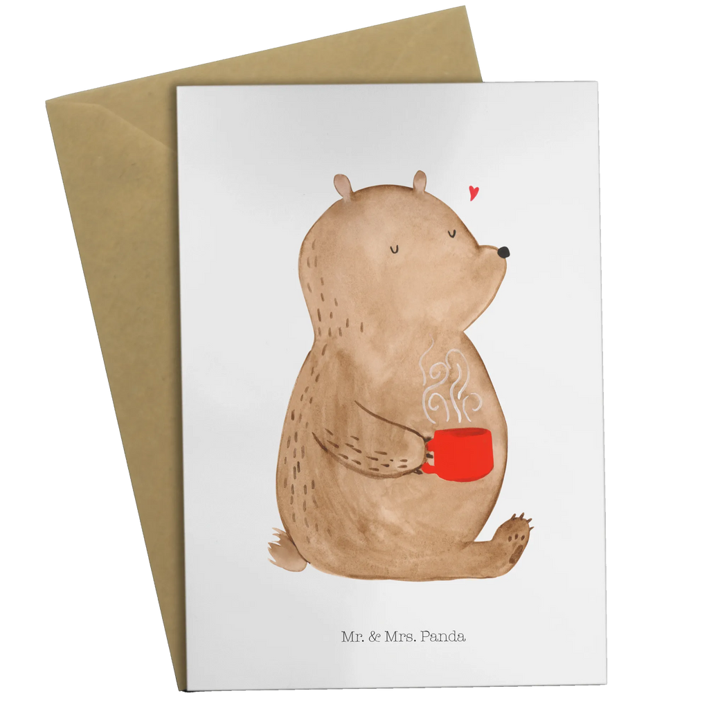 Greetings card bear Coffee Grußkarte, Klappkarte, Beileidskarte, hochzeitskarten, vatertagskarte, weihnachtskarten, neujahrskarte, genesungskarte, osterkarte, osterkarten, Motivkarte, einladungskarten, Glückwunschkarte, abiturkarte, Grußkarten, spruchkarte, babykarte, jubiläumskarte, kommunionskarte, firmungskarte, valentinstagskarte, dankeskarten, glückwunschkarten, Teddy, Teddybär, Bär, Kaffee, Welt Erobern, Bären, Coffee, Motivation, Morgenroutine, Welt Retten, Guten Morgen