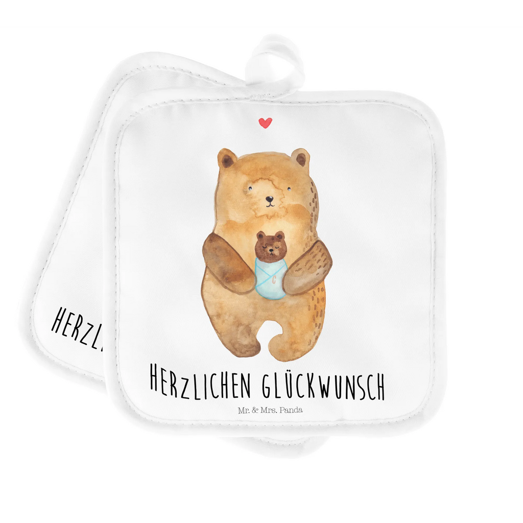 2er Set Topflappen  Bär Baby Topflappen 2er Set, Topflappen Set, Topflappenset, Topflappen, Topfhandschuhe, topfhalter, 2er Set Topflappen, Topfuntersetzer, Teddy, Teddybär, Bär, Täufling, Geburtstag, Geburt, Eltern, Nichte, Mutter, Baby, Glückwunsch, Taufe, Enkel, Enkelin, Neffe