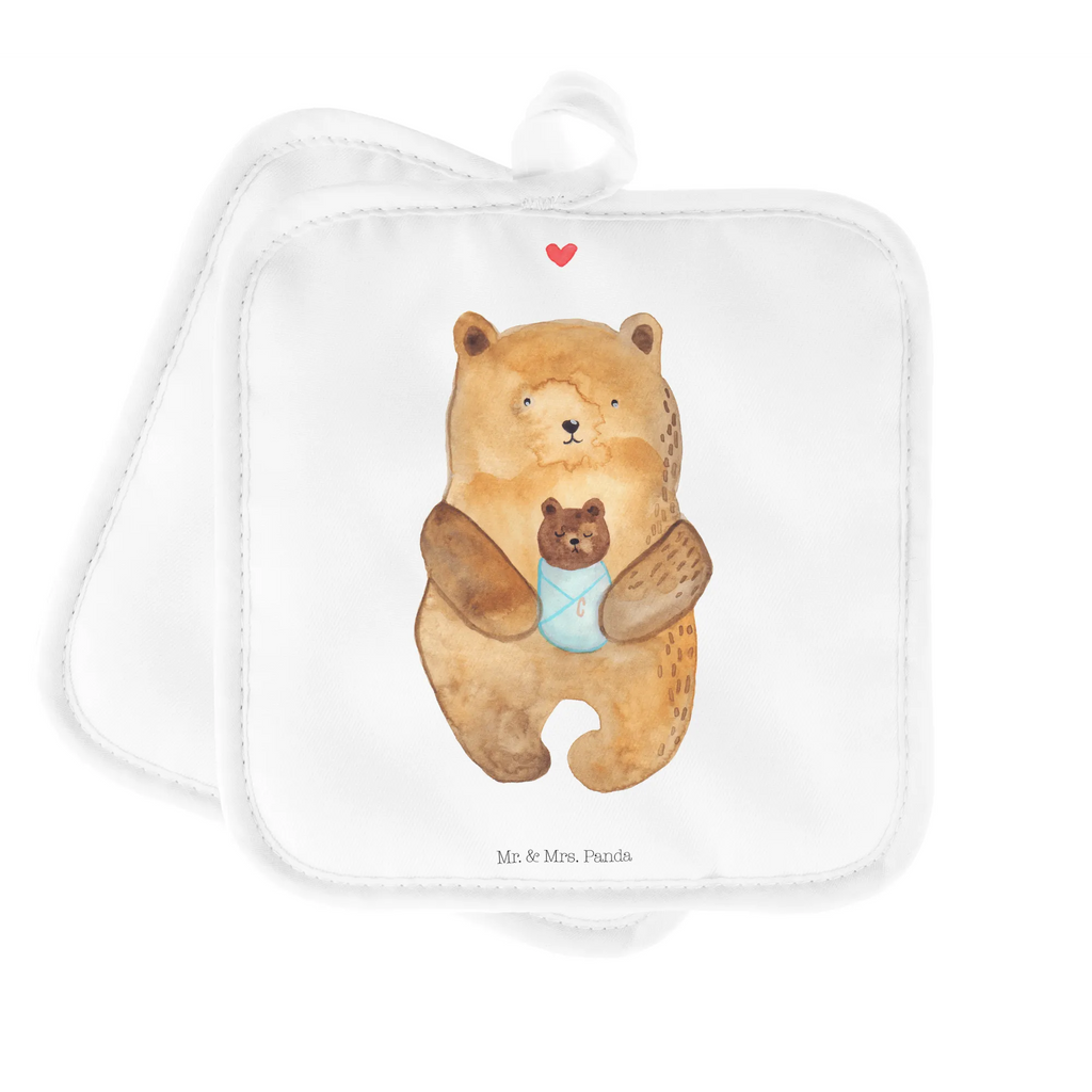 2er Set Topflappen  Bär Baby Topflappen 2er Set, Topflappen Set, Topflappenset, Topflappen, Topfhandschuhe, topfhalter, 2er Set Topflappen, Topfuntersetzer, Teddy, Teddybär, Bär, Täufling, Geburtstag, Geburt, Eltern, Nichte, Mutter, Baby, Glückwunsch, Taufe, Enkel, Enkelin, Neffe