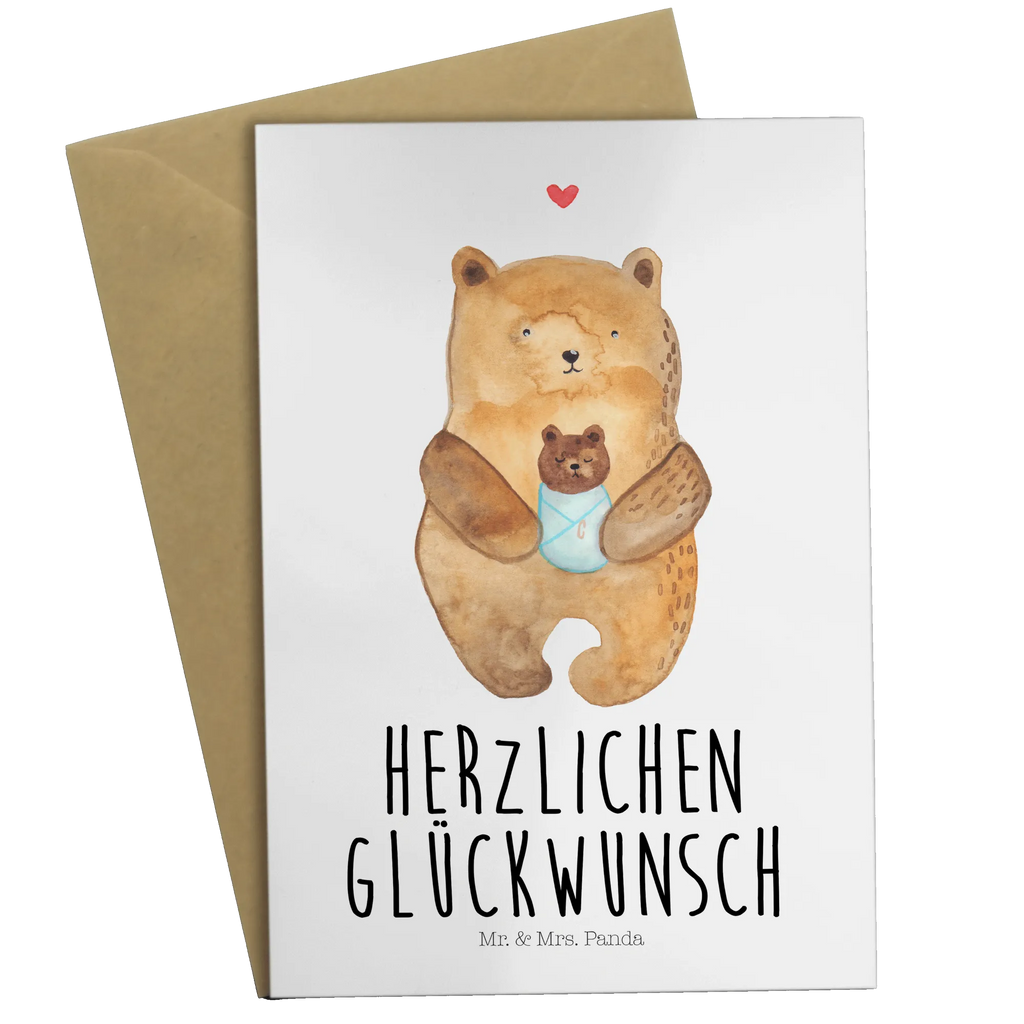 Greetings card bear infant wedding card, greeting card, invitation card, birthday card, folding card, bear, teddy, teddy bear, cuddly toy, baptism, birthday, birth, baby, nephew, grandchild, niece, parents, congratulations, baptized child, mother, grandson