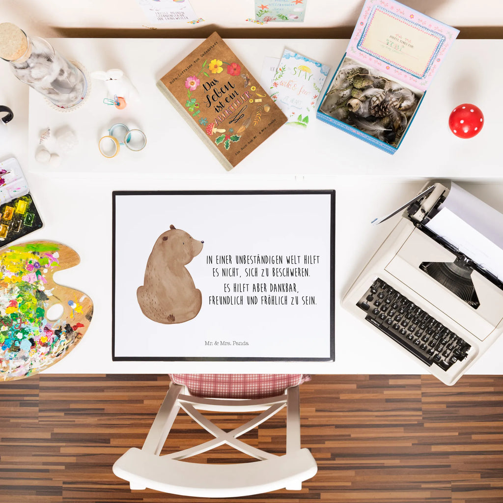 Podkładka na biurko niedźwiedź spojrzenie przez ramię Niedźwiedź, Miś, Pluszowy miś