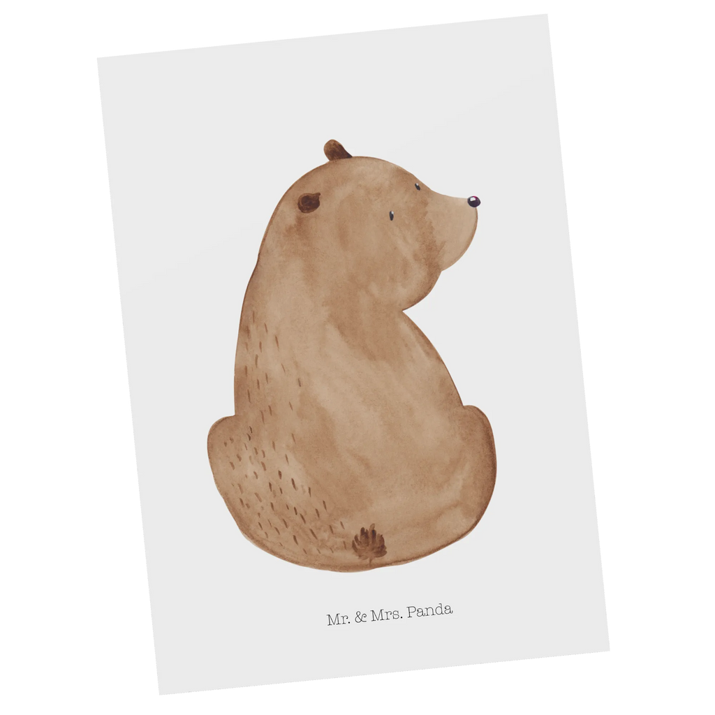 Pocztówka niedźwiedź spojrzenie przez ramię Niedźwiedź, Miś, Pluszowy miś