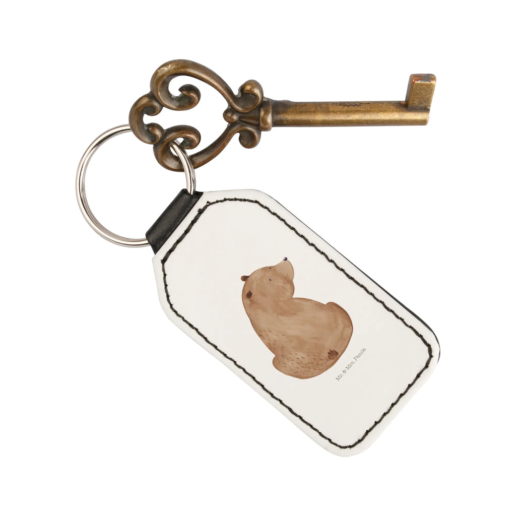 Rectangular key ring bear shoulder look bag pendant, keychain, key ring, lucky charm, pendant, bear, teddy, teddy bear, cuddly toy, wisdom, bears, motivation, world view, bear love, self-esteem