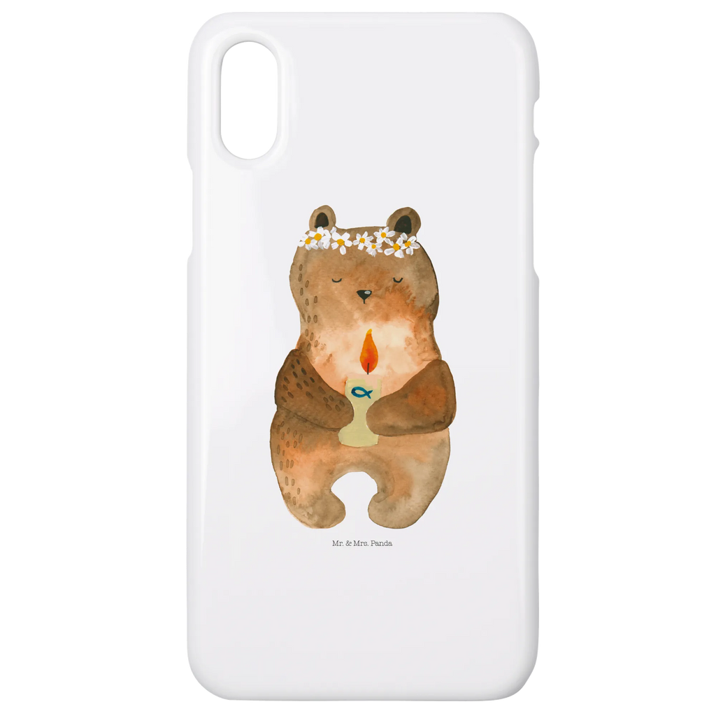 Handyhülle Bär Kommunion Iphone X, Handyhülle, Cover, Iphone 10, Handy, Handycover, Hülle, Handy Case, Bär, Teddy, Teddybär, Gottes Segen, Katholisch, Kommunion, Taufkerze