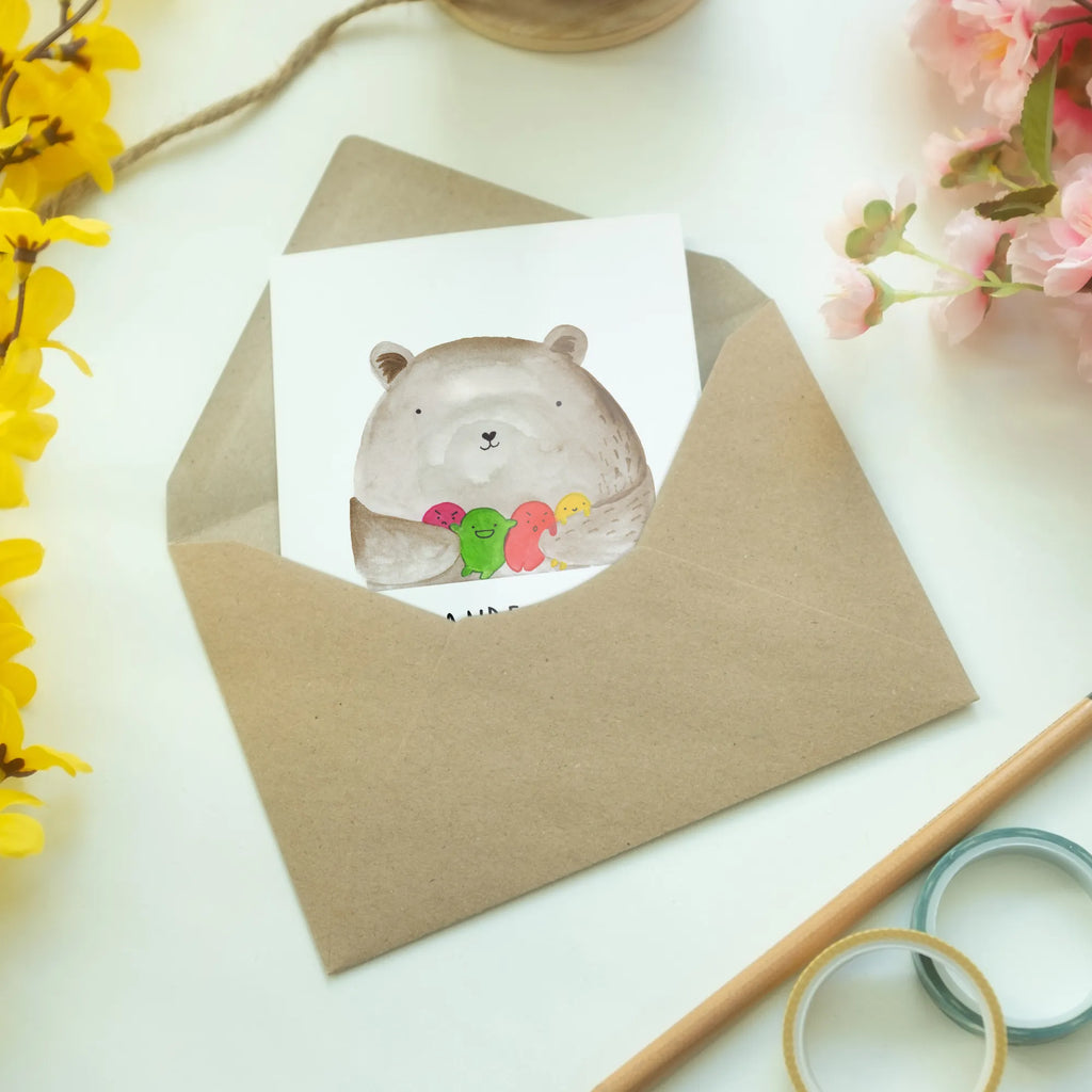 Greetings card bear Feeling Grußkarte, Hochzeitskarte, Klappkarte, Karte, Einladungskarte, Ansichtskarten, Glückwunschkarte, Geburtstagskarte, Bär, Teddy, Teddybär, Durchgedreht, Wahnsinn, Verrückt
