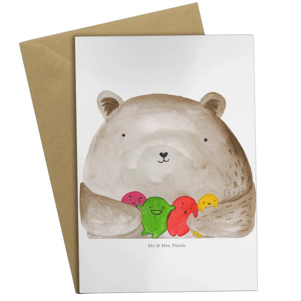 Greetings card bear Feeling Grußkarte, Hochzeitskarte, Klappkarte, Karte, Einladungskarte, Ansichtskarten, Glückwunschkarte, Geburtstagskarte, Bär, Teddy, Teddybär, Durchgedreht, Wahnsinn, Verrückt