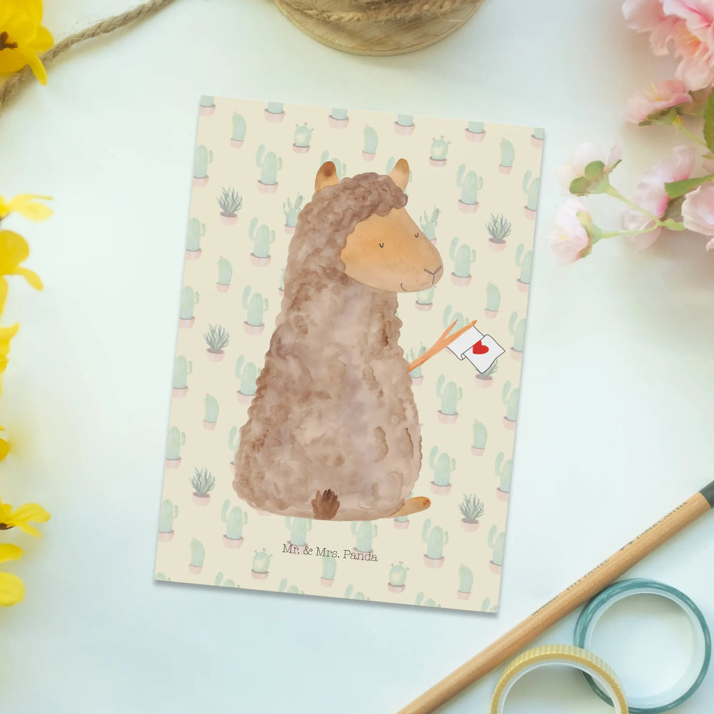 Postcard alpaca banner card, letter, invitation, postcards, gift card, invitation card, gift, Postcard, paper, alpaca, llama, pako, camel, Peru, animal, favourite animal, llamas, alpacas, Alpaca, love