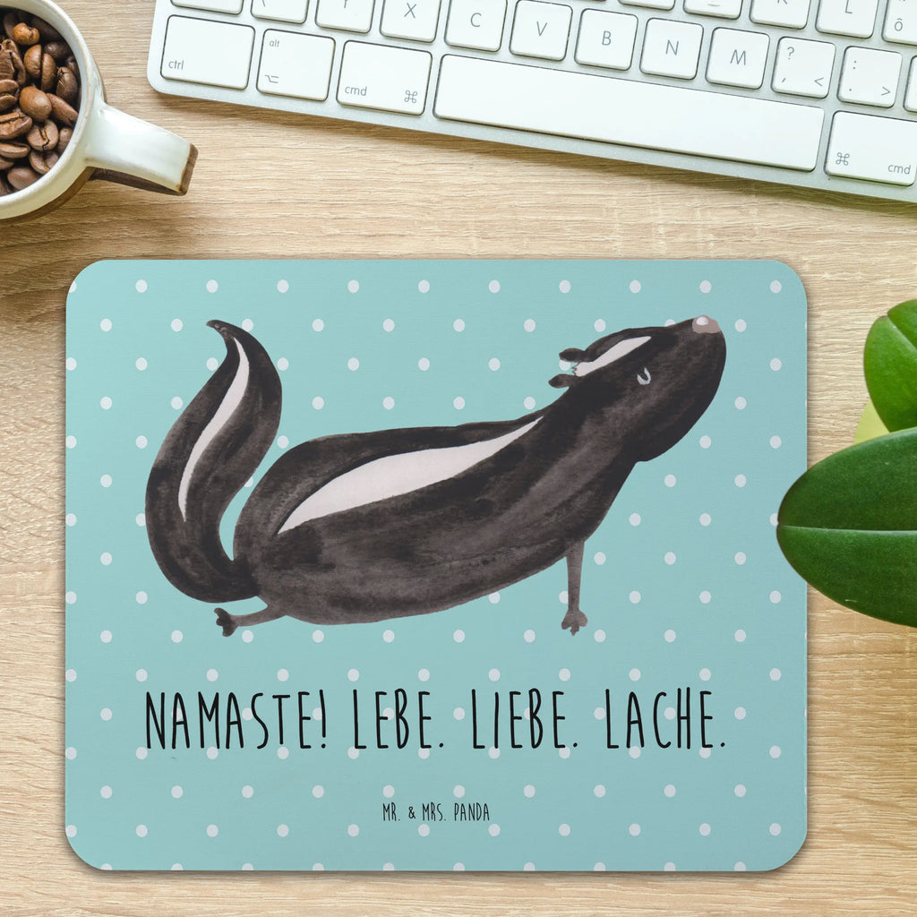 Mouse mat skunk yoga mousepad, Pad, Work, Office, Gift, Print, PC, fun, Motif, saying, Student, Mouse Pad, Mouse, Study, Skunk, Namaste, Wild animal, Love, Stinky, Live, Laugh, Stinker, Yoga, Predator