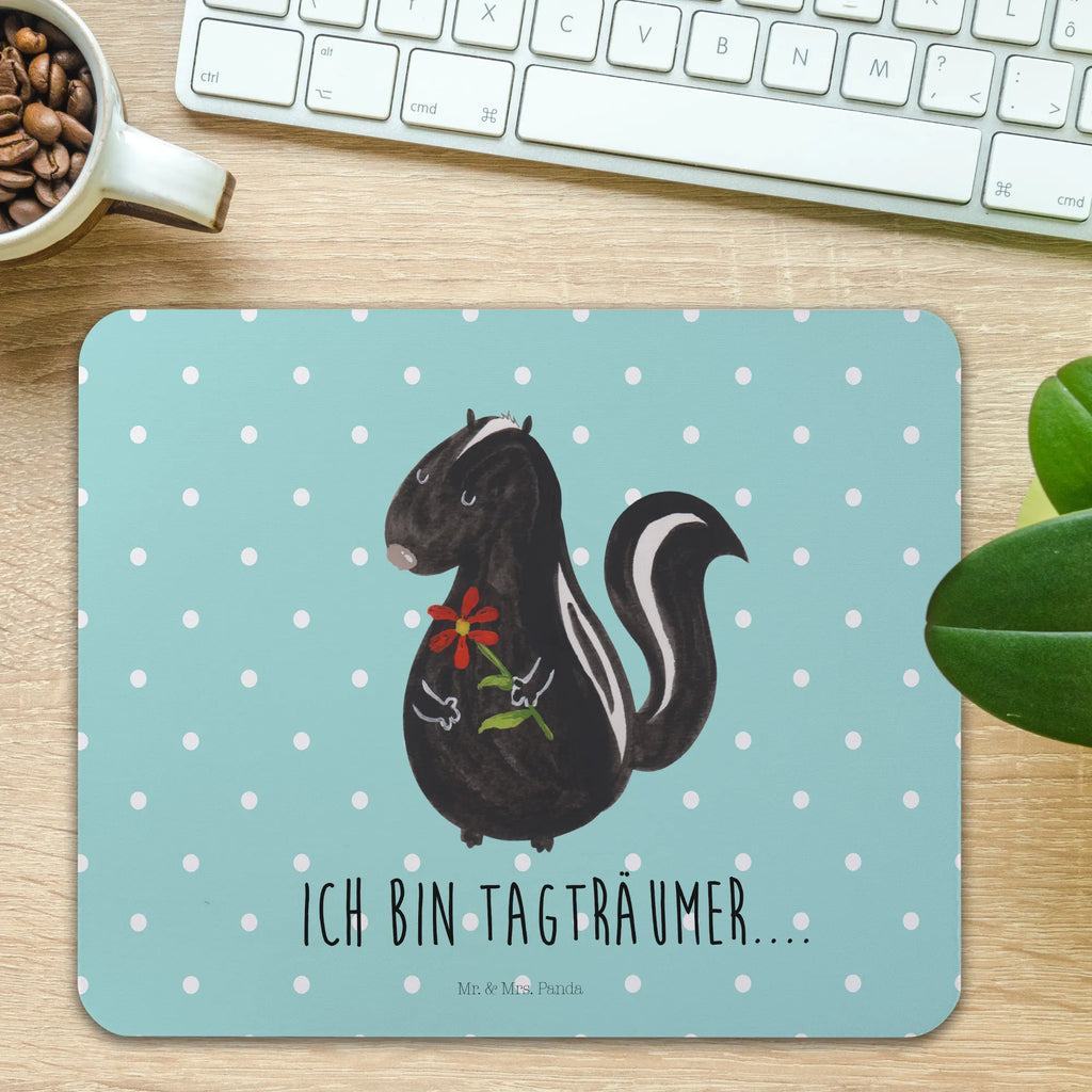 Mouse mat skunk flower Arbeitszimmer, Büroausstattung, Einzigartiges Mauspad, Computer zubehör, Designer Mauspad, Mauspad, PC Zubehör, Mausunterlage, Mousepad, Mauspad Büro, Stinktier, Skunk, Stinker, Wildtier, Tagträumer, verträumt, Stinki, Raubtier, Dreams, Träume