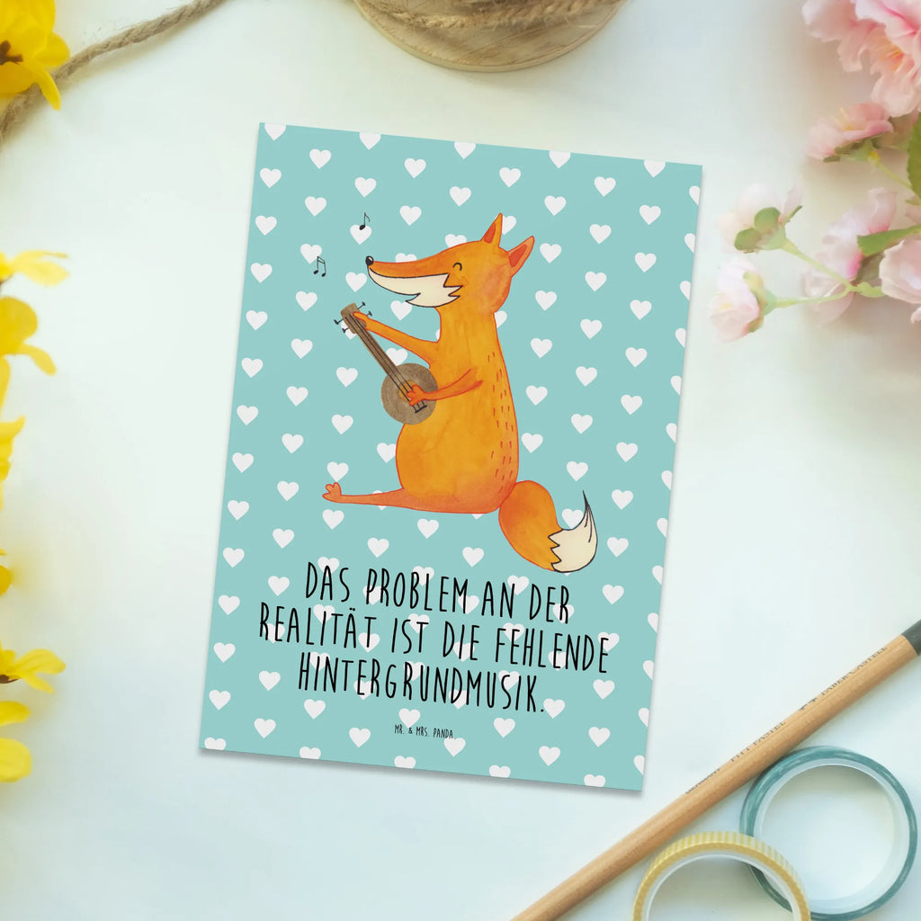 Postkarte Fuchs Gitarre Karte, Grußkarte, Geschenkkarte, Einladung, Geburtstagskarte, Einladungskarten Geburtstag, Ansichtskarte, Ansichtskarten, Dankeskarte, Postkarte, Einladung Geburtstag, Einladungskarte, Fuchs, Musik Spruch, Gitarre, Füchse, Musikerin, Sängerin, Geschenk Musiker, Sänger