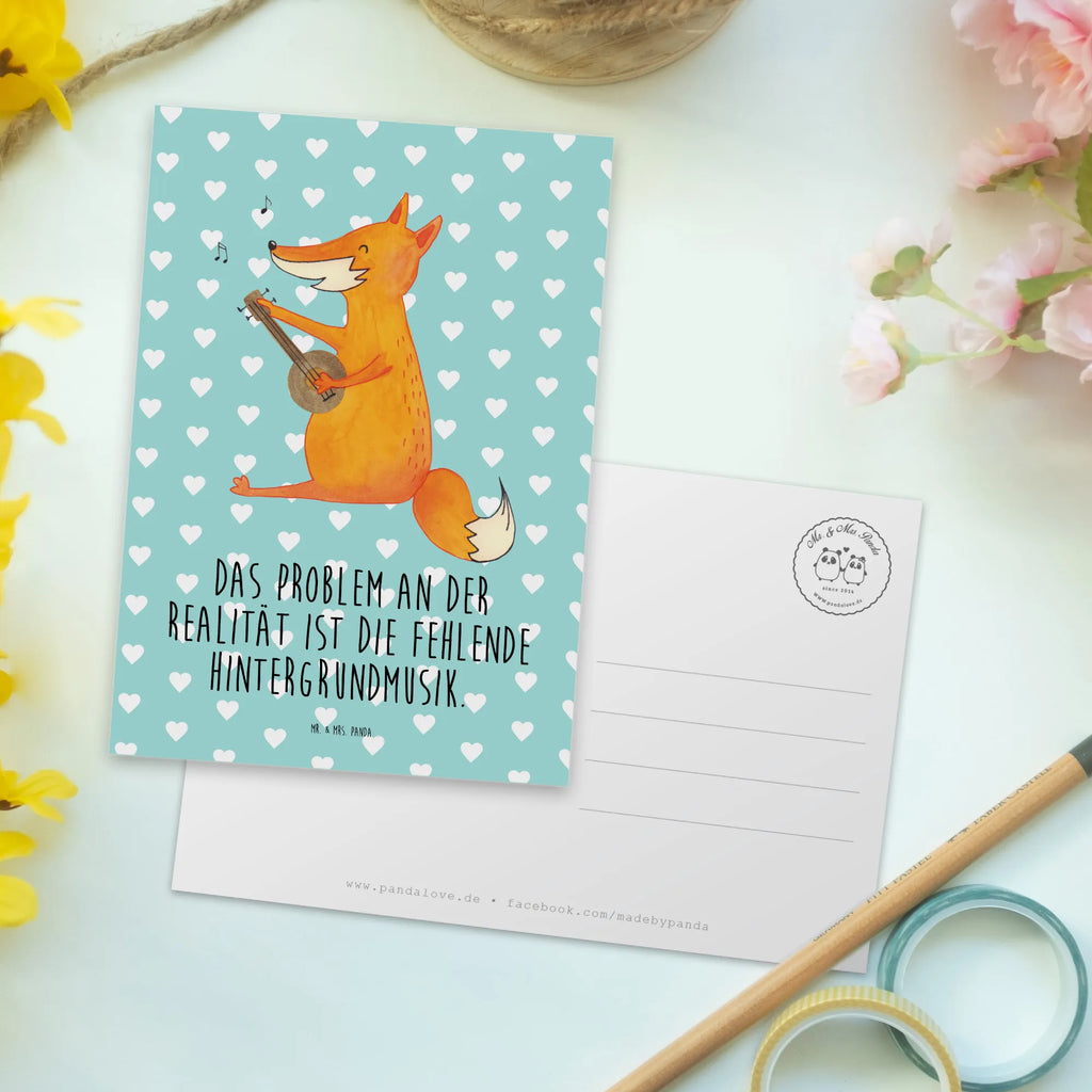 Postkarte Fuchs Gitarre Karte, Grußkarte, Geschenkkarte, Einladung, Geburtstagskarte, Einladungskarten Geburtstag, Ansichtskarte, Ansichtskarten, Dankeskarte, Postkarte, Einladung Geburtstag, Einladungskarte, Fuchs, Musik Spruch, Gitarre, Füchse, Musikerin, Sängerin, Geschenk Musiker, Sänger