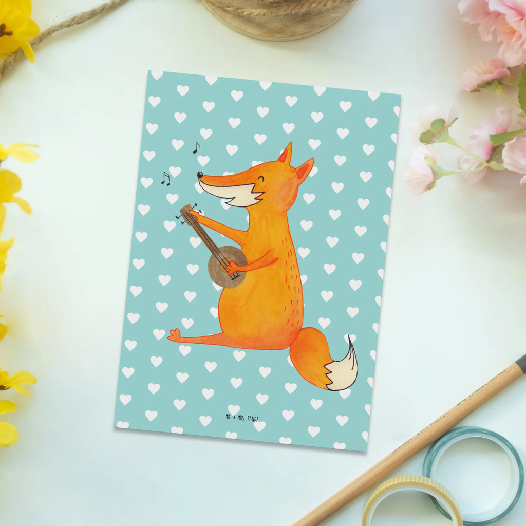 Postkarte Fuchs Gitarre Karte, Grußkarte, Geschenkkarte, Einladung, Geburtstagskarte, Einladungskarten Geburtstag, Ansichtskarte, Ansichtskarten, Dankeskarte, Postkarte, Einladung Geburtstag, Einladungskarte, Fuchs, Musik Spruch, Gitarre, Füchse, Musikerin, Sängerin, Geschenk Musiker, Sänger
