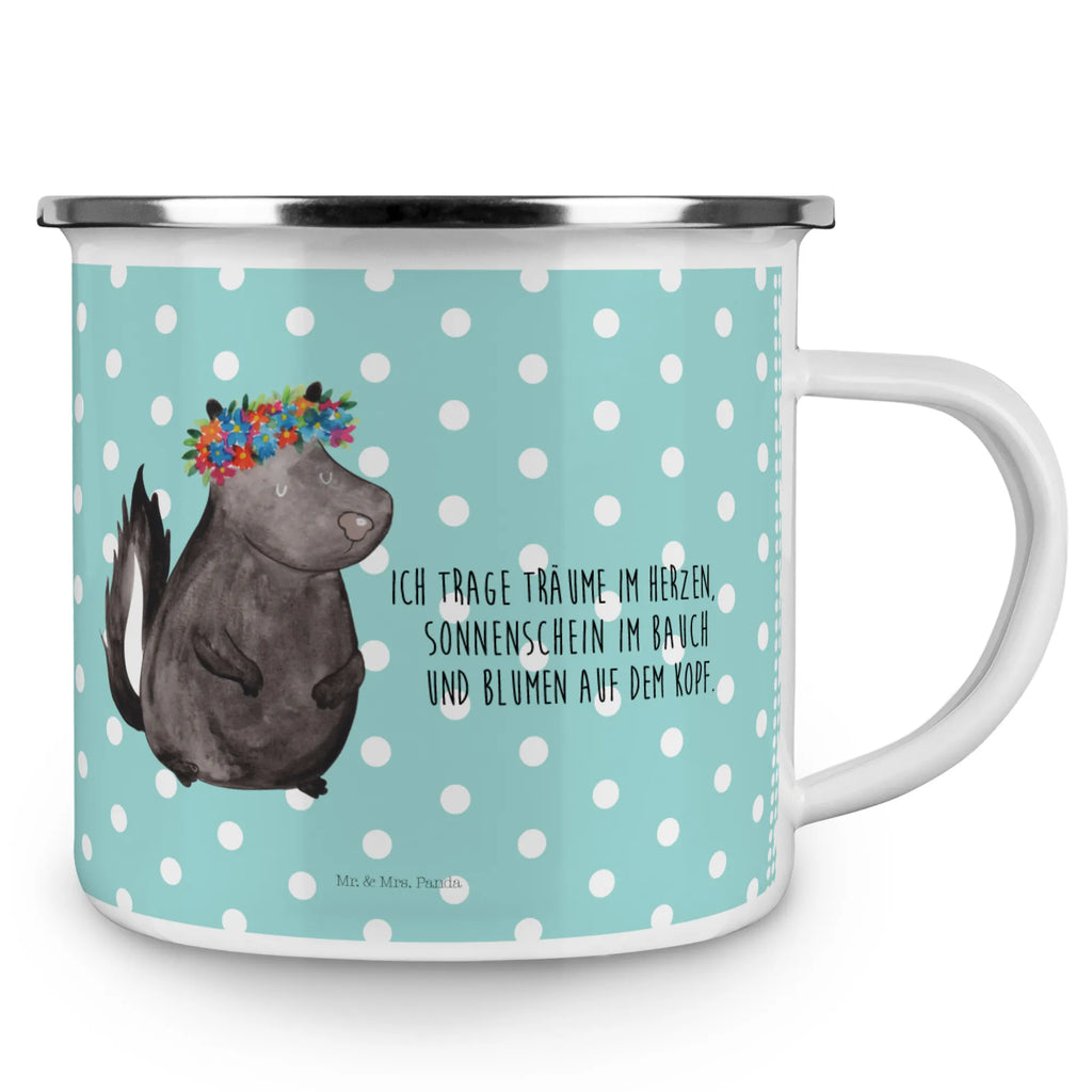 Camping Emaille Tasse Stinktier Mädchen metallbecher, wandertasse, Metalltasse, Teebecher, emaillebecher, Becher, Emailletasse, Tasse, Campingbecher, Blechtasse, Pott, Tasse Emaille, wanderbecher, Reisebecher, blechbecher, Emaille Tasse, reisetasse, Emaille Becher, Kaffeebecher, Campingtasse, Kaffeetasse, Teetasse, becher emaille, Trinkbecher, Stinktier, Skunk, Wildtier, Yoga, Raubtier, Stinker, Namaste, Stinki