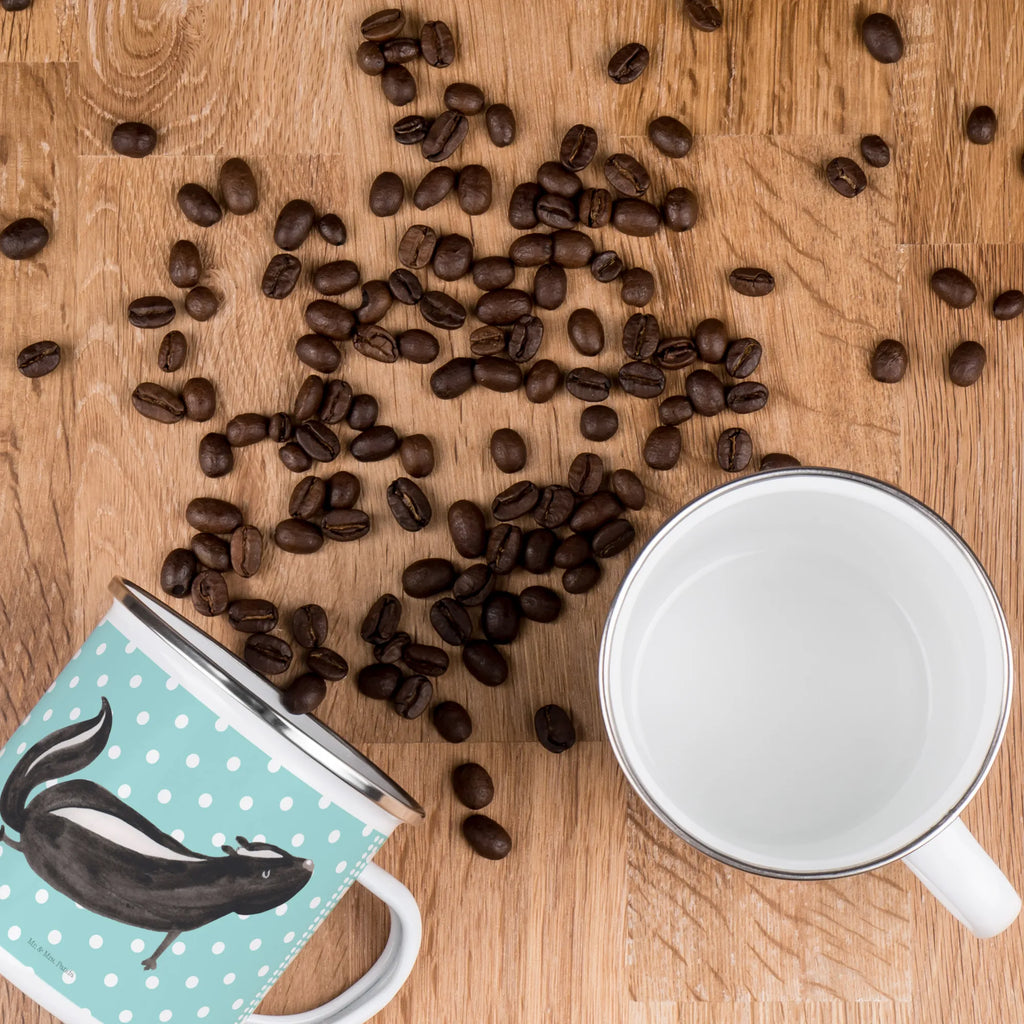 Kempingowy kubek emaliowany skunks Joga Emailletasse, Emaille Becher, wanderbecher, Campingtasse, blechbecher, becher emaille, Kaffeebecher, Emaille Tasse, Teetasse, Tasse Emaille, Becher, Kaffeetasse, Campingbecher, Pott, metallbecher, Blechtasse, Metalltasse, wandertasse, reisetasse, Tasse, Trinkbecher, emaillebecher, Teebecher, Reisebecher, Stinktier, Skunk, Lebe, Liebe, Stinker, Yoga, Wildtier, Stinki, Namaste, Raubtier, Lache