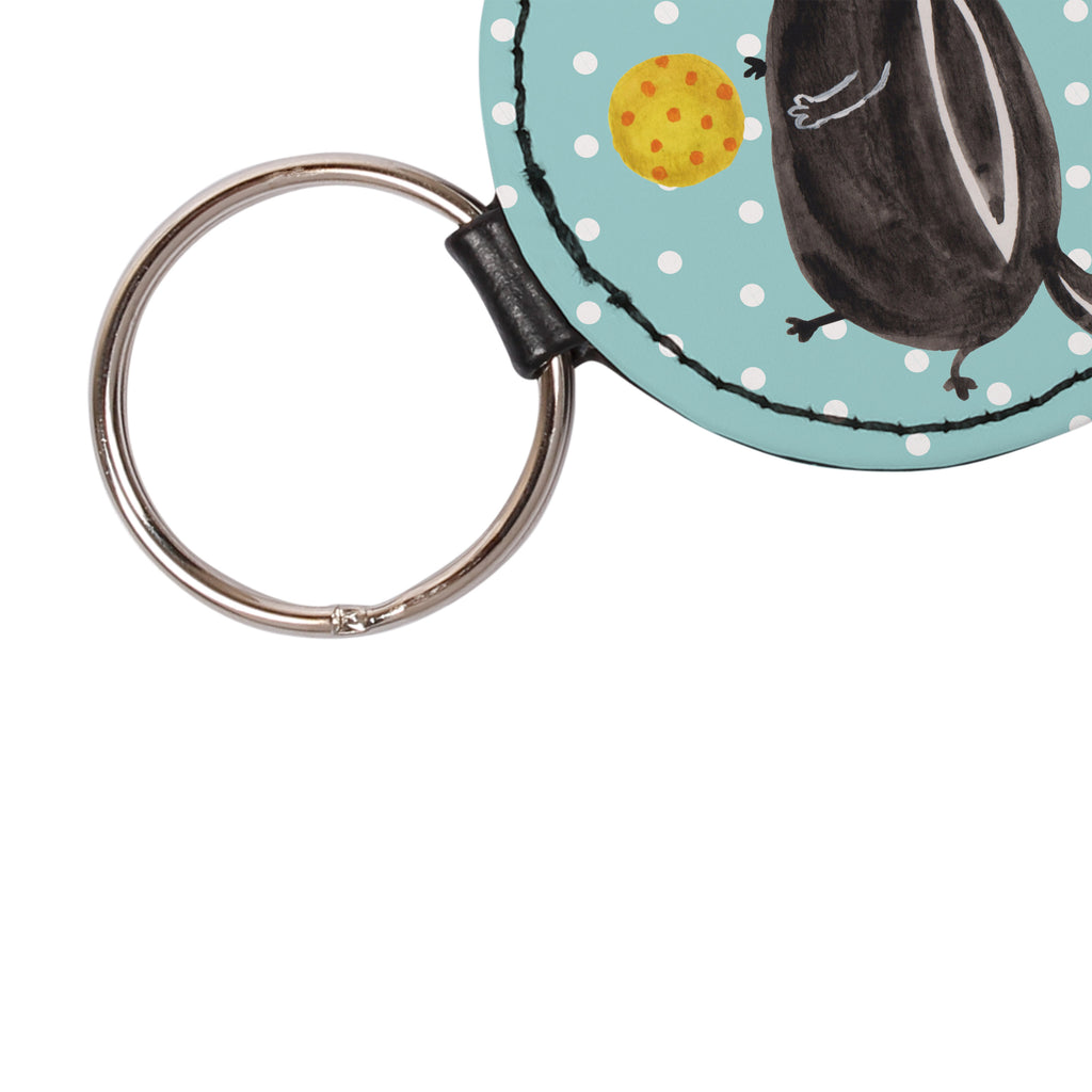 Round key ring skunk ball Schlüsselanhänger, Taschenanhänger, mini schlüsselanhänger, schlüsselbund anhänger, Schlüsselaccessoire, Stinktier, Skunk, Verspielt, Raubtier, Weisheit, Stinker, Stinki, Wildtier