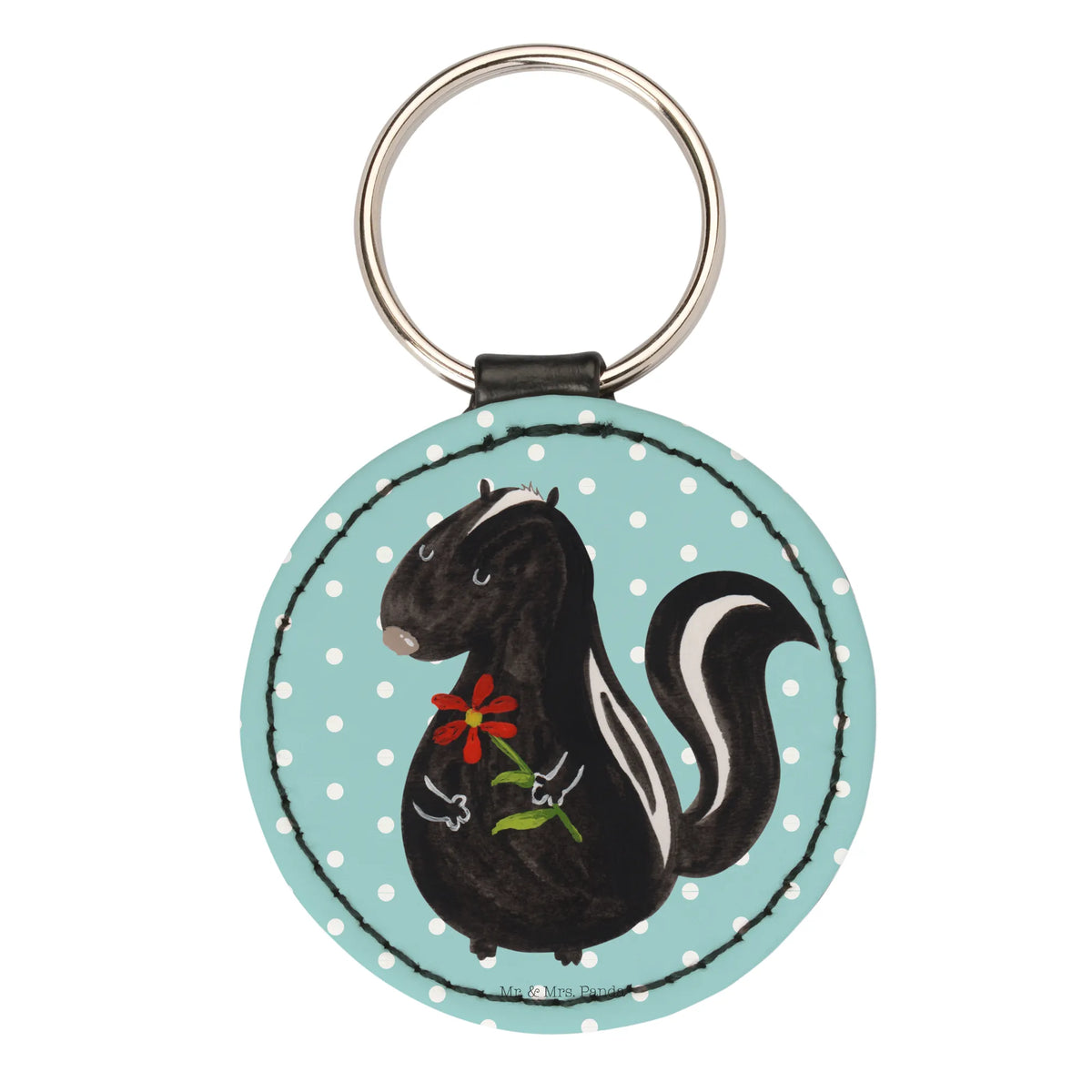 Okrągły brelok skunks kwiat Stinktier, Skunk