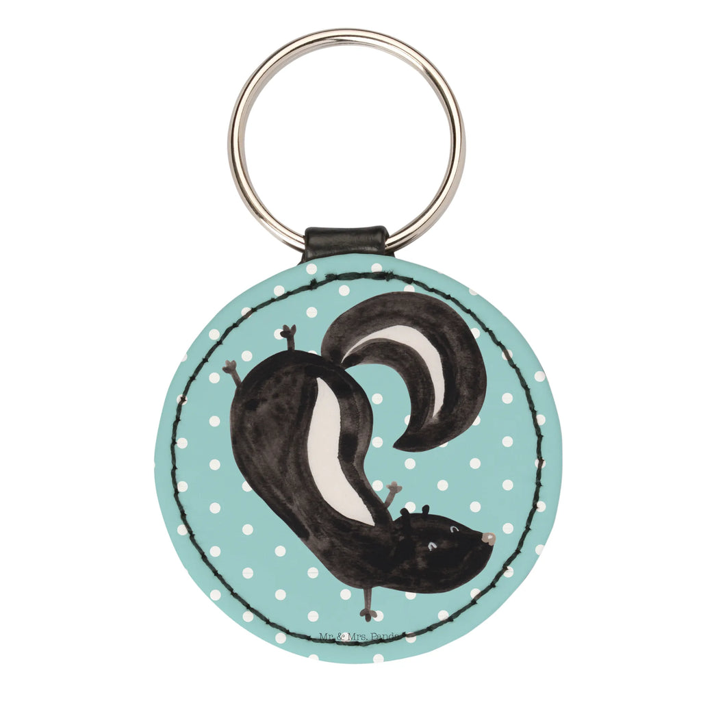 Round key ring skunk handstand schlüsselbund anhänger, Schlüsselaccessoire, Taschenanhänger, Schlüsselanhänger, mini schlüsselanhänger, Stinktier, Skunk, Wildtier, Raubtier, Stinki, Stinker, Verpielt, Spielplatz, Kind