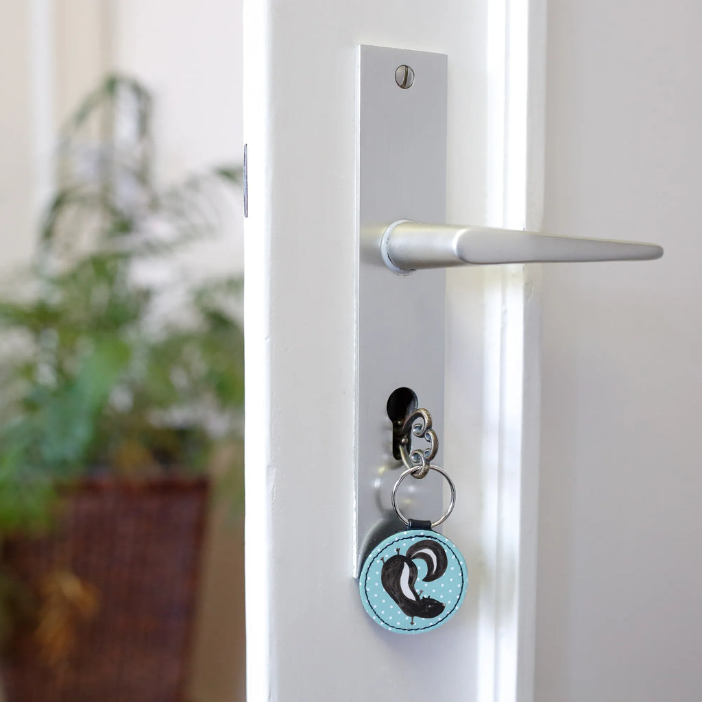 Round key ring skunk handstand schlüsselbund anhänger, Schlüsselaccessoire, Taschenanhänger, Schlüsselanhänger, mini schlüsselanhänger, Stinktier, Skunk, Wildtier, Raubtier, Stinki, Stinker, Verpielt, Spielplatz, Kind