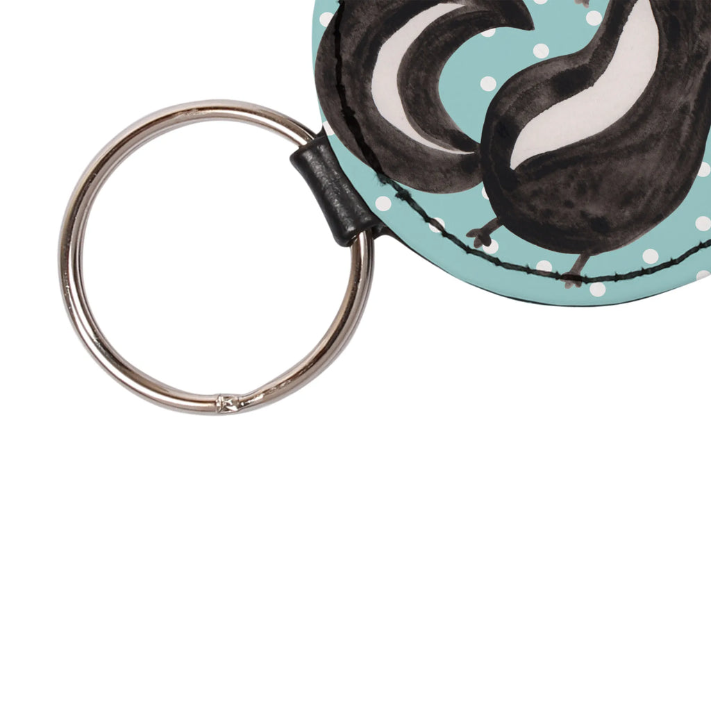 Round key ring skunk handstand schlüsselbund anhänger, Schlüsselaccessoire, Taschenanhänger, Schlüsselanhänger, mini schlüsselanhänger, Stinktier, Skunk, Wildtier, Raubtier, Stinki, Stinker, Verpielt, Spielplatz, Kind