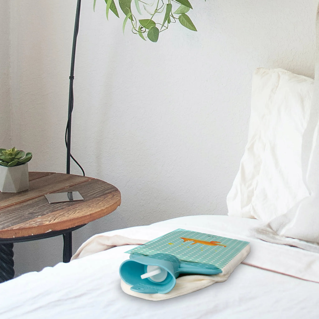 Wärmflasche Fuchs Sterne Kinderwärmflasche, Wärmflasche, Körnerkissen, Wärmflaschenbezug, Wärmekissen, Kleine Wärmflasche, Wärmflasche mit Bezug, Bettflasche, Fuchs, Always Look on the Bright Side of Life, Füchse, tröstende Worte, Spruch positiv, Spruch schön, Romantik