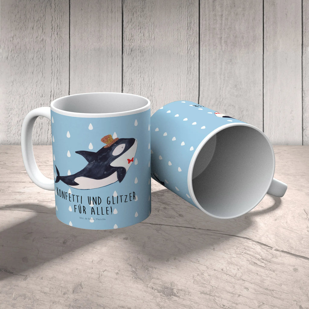 Child's mug orca cylinder coffee cup, kindergarten, camping mug, mug, plastic cup, drinking cup, Seafood, aquatic animals, ocean, sea, fish, shells, corals, reef, whale, narwhal, sea urchin, lobster, platypus, turtle, manatee, crocodile, orca, shrimp, gifts for seafood lovers, water world, underwater animals, underwater world, vacation, deep sea, seafood fans, gift ideas, seafood decoration, seafood posters, glitter, feast, confetti, party, celebration, congratulations, birthday