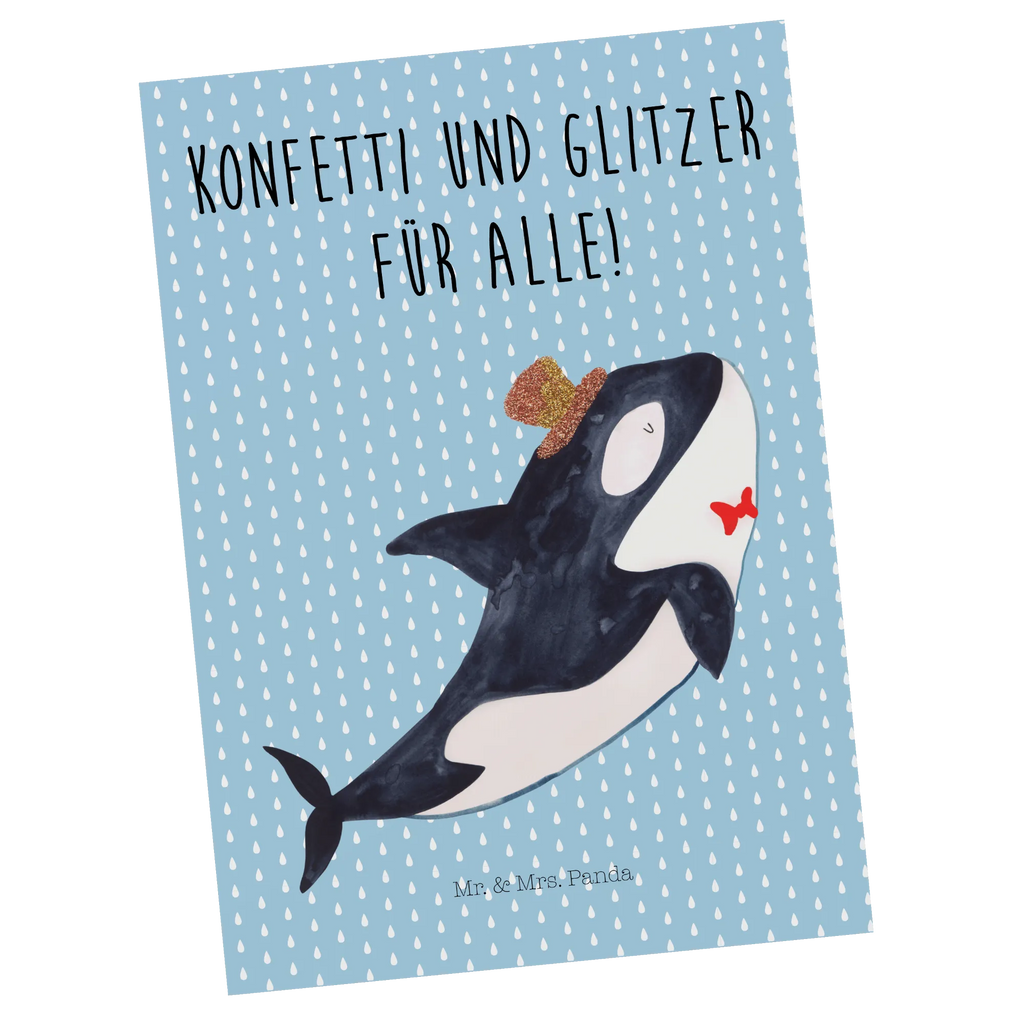 Postcard orca cylinder Einladungskarten Geburtstag, Einladungskarte, Ansichtskarten, Geschenkkarte, Karte, Grußkarte, Dankeskarte, Einladung, Ansichtskarte, Einladung Geburtstag, Postkarte, Geburtstagskarte, Meerestiere, Meer, Urlaub, Glückwunsch, Orca, Glitter, Glitzer, Konfetti, Geburtstag, Fest, Fete, Narwal, Feier