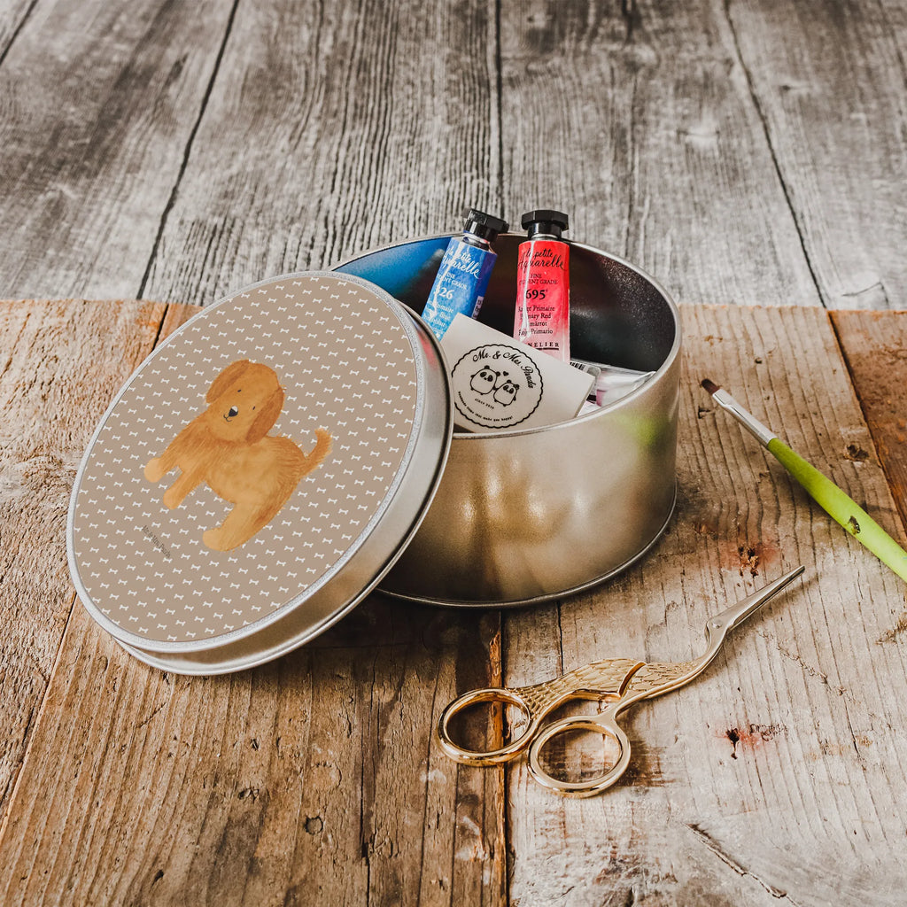 Round tin Dog fluffy tin can, storage, gift box, storage tin, tin, cookie tin, dog, mutt, hound, woof, dog mama, dog breed, love dogs, love for dogs, dog decorative items, bag with dog print, funny gifts for dog owners, what do you give a dog lover, Christmas gifts for dogs, gifts for dogs, dog sayings, Dog, dog mom, dog love, dog owner, mistress, dogs