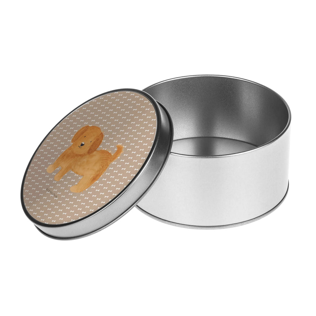 Round tin Dog fluffy tin can, storage, gift box, storage tin, tin, cookie tin, dog, mutt, hound, woof, dog mama, dog breed, love dogs, love for dogs, dog decorative items, bag with dog print, funny gifts for dog owners, what do you give a dog lover, Christmas gifts for dogs, gifts for dogs, dog sayings, Dog, dog mom, dog love, dog owner, mistress, dogs