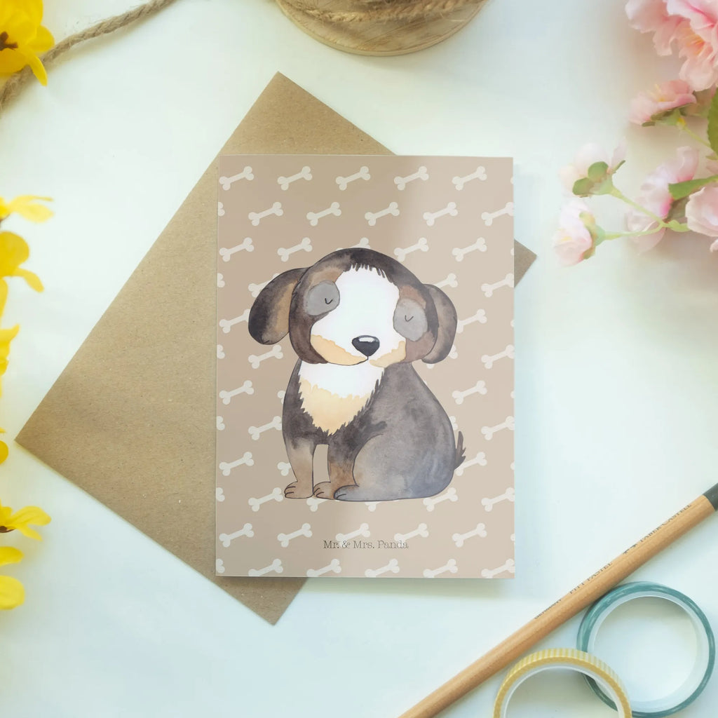 Grußkarte Hund entspannt Geburtstagskarte, Einladungskarte, Karte, Glückwunschkarte, Ansichtskarten, Grußkarte, Hochzeitskarte, Klappkarte, Hund, Hundemotiv, Haustier, Hunderasse, Tierliebhaber, Hundebesitzer, Sprüche, schwarzer Hund, Liebe, Hundeglück, Hundeliebe