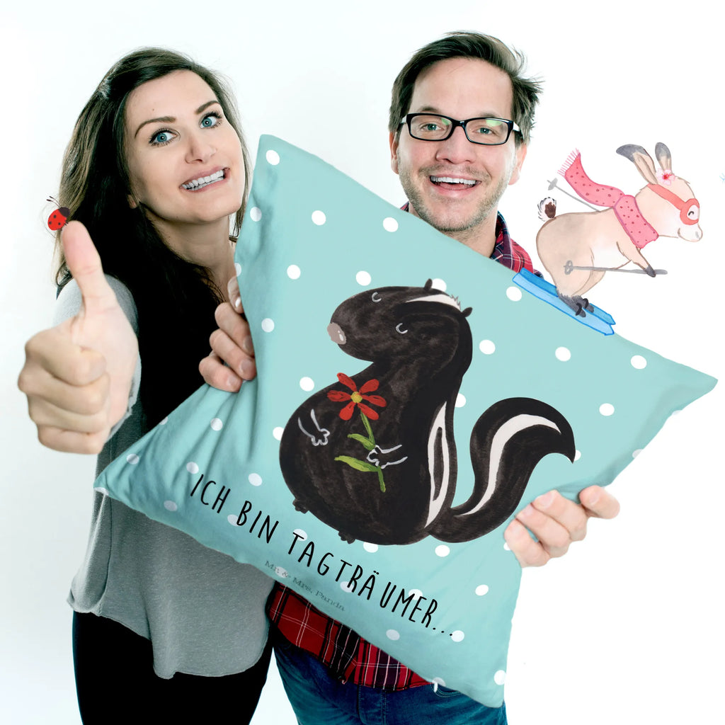 Cushion skunk flower settee, 40x40, fluffy, pad, cushion, sofa, couch, pillow case, pillows, 40 x 40, bed, soft, Pillow, bedroom, Skunk, dreams, stink, stinker, skunk, predator, daydreamer, wild animal, dreamy