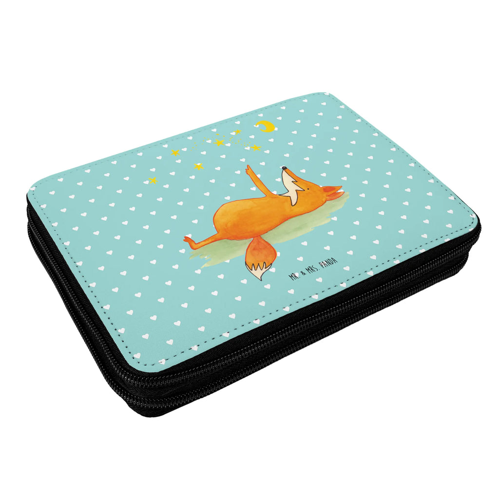 Leather folder Fox Stars Motiv, Kinder Federmappe, Einschulung, Federmappe Einschulung, Stifte Etui, Kind, Stifterolle, Schülerin, Federmäppchen, Schüler, Büro Stifte Etui, Federmappe, Federmäppchen bedruckt, Stiftetasche, Geschenk, Schule, Bestückte Federmappe, Grundschule, Fuchs, Spruch positiv, tröstende Worte, Always Look on the Bright Side of Life, Füchse, Romantik, Spruch schön