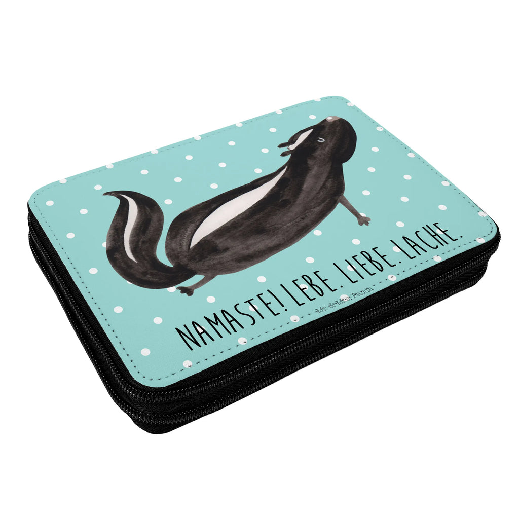 Federmappe Stinktier Yoga Bleistiftetui, Schulmäppchen, Stiftemappe, Schlampermäppchen, Federtasche, Federmäppchen, Zeichenetui, Etui für Stifte, Schreibmappe, Buntstiftmäppchen, Malmappe, Stifte Etui, Mäppchen, Schuletui, Buntstiftetui, Stiftetasche, Schreibetui, Stifteetui, Bleistift Etui, Stiftebeutel, Schüleretui, Federmappe Set, Farbstiftetui, Stinktier, Skunk, Raubtier, Namaste, Liebe, Wildtier, Yoga, Lebe, Stinker, Lache, Stinki