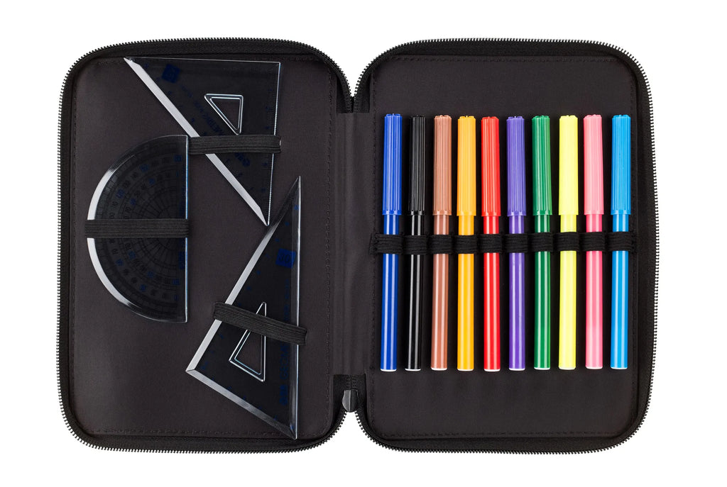 Leather folder skunk attack Kind, Federmappe Einschulung, Schülerin, Stifterolle, Schule, Stifte Etui, Federmappe, Kinder Federmappe, Federmäppchen bedruckt, Motiv, Geschenk, Schüler, Büro Stifte Etui, Federmäppchen, Stiftetasche, Grundschule, Einschulung, Bestückte Federmappe, Stinktier, Skunk, Raubtier, Drohung, Stinki, Wildtier, Stinker, wütend